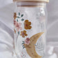 Floral Moon Glass Can 16 oz.