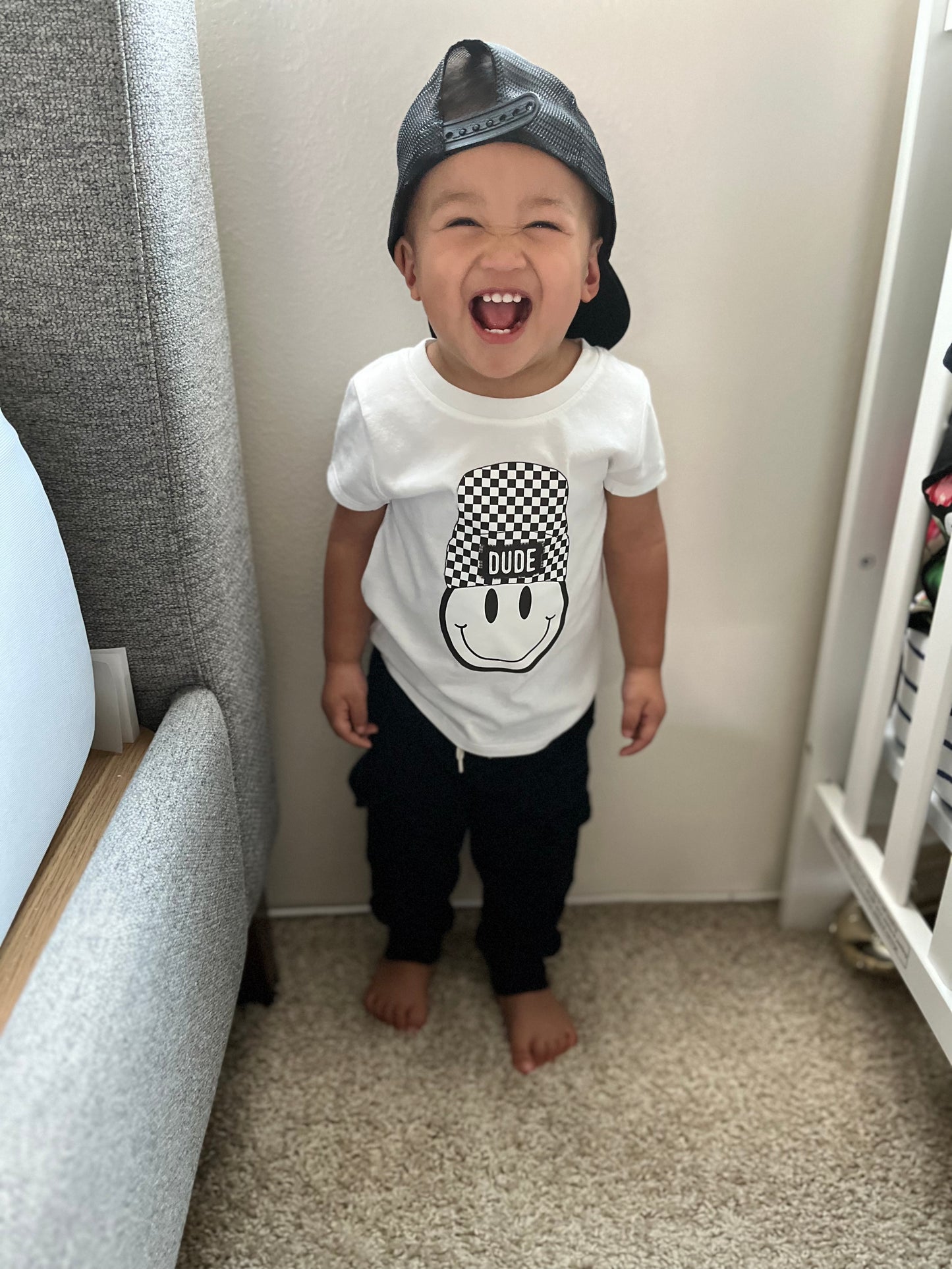 Dude Smiley Tee | Toddler